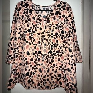 Women’s Large - d&co. 3/4 Sleeve Pink Blouse